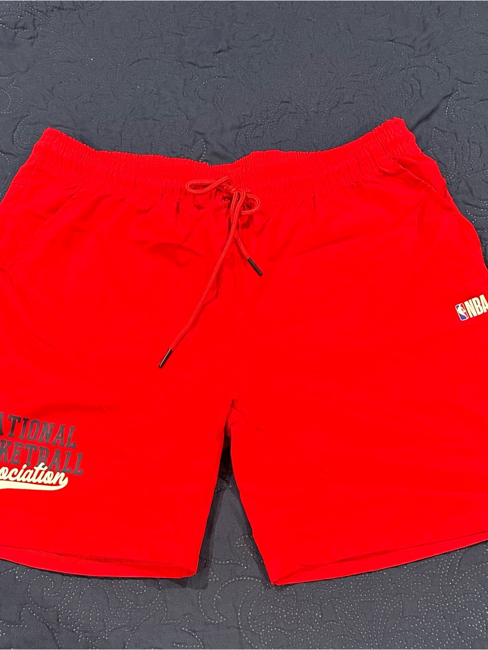 NBA Bright Red Men's Athletic Shorts with Drawstring